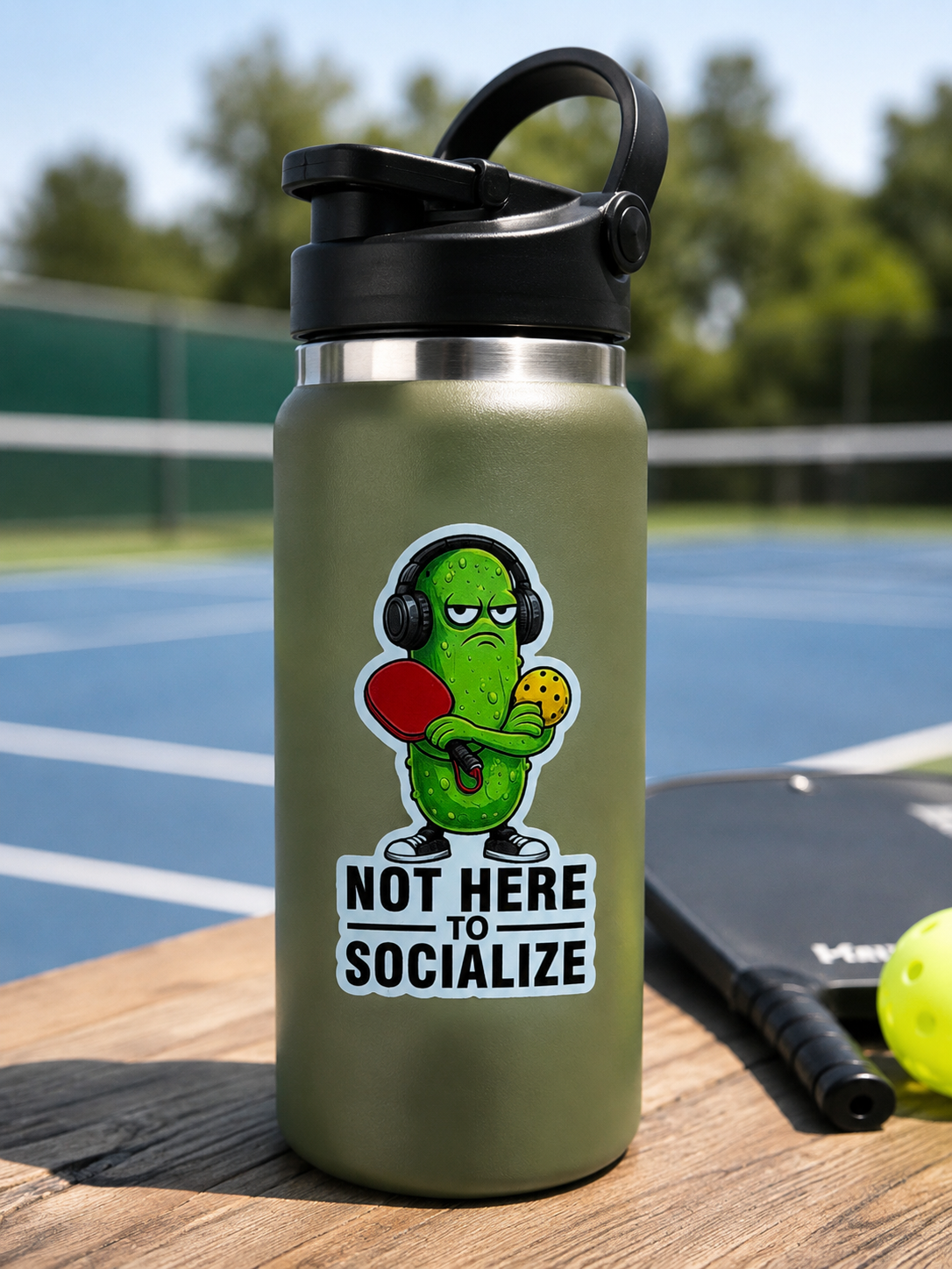 Not Here to Socialize Vinyl Sticker