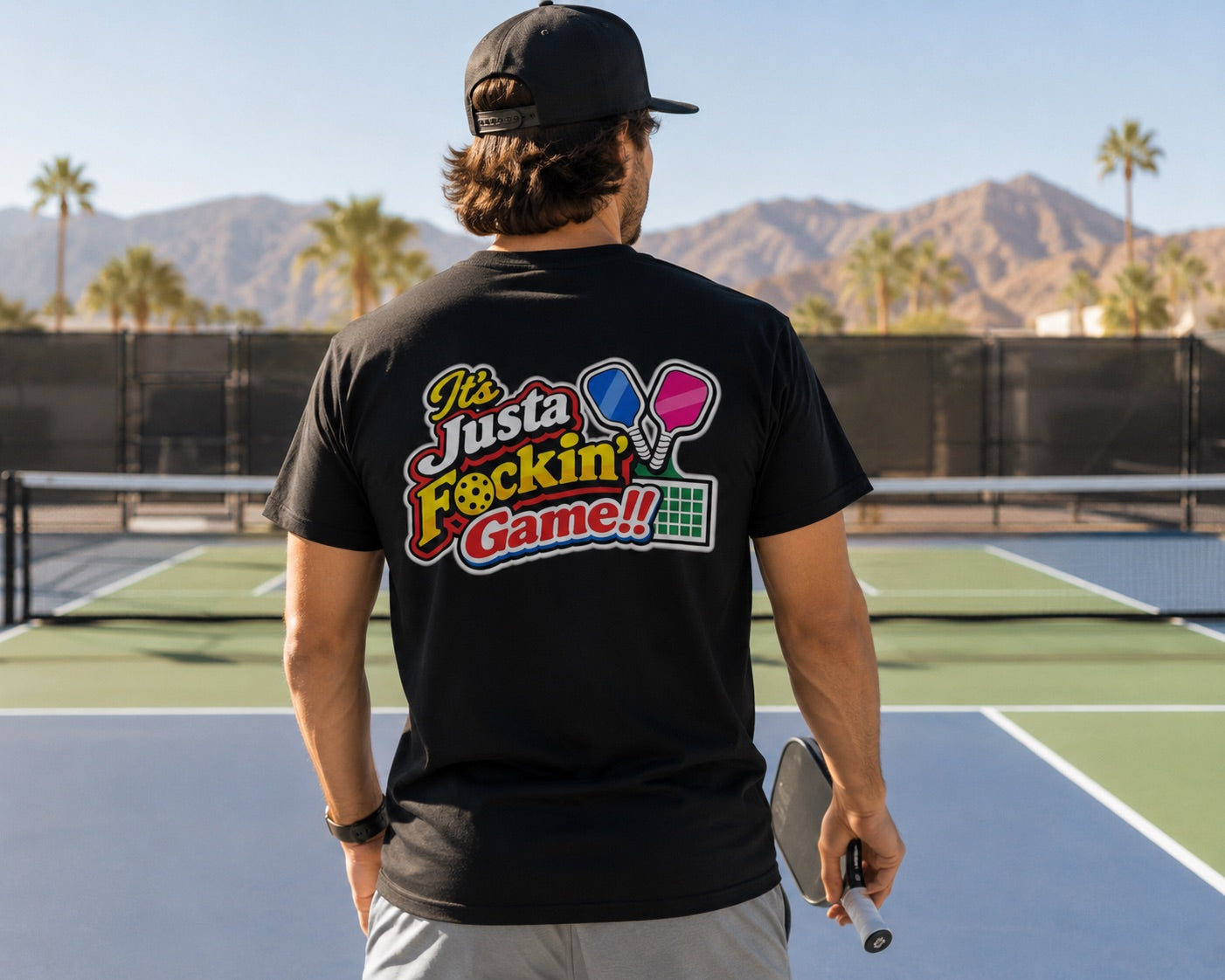Pick your Fit: Classic or Performance It's Justa Fockin' Game Tee