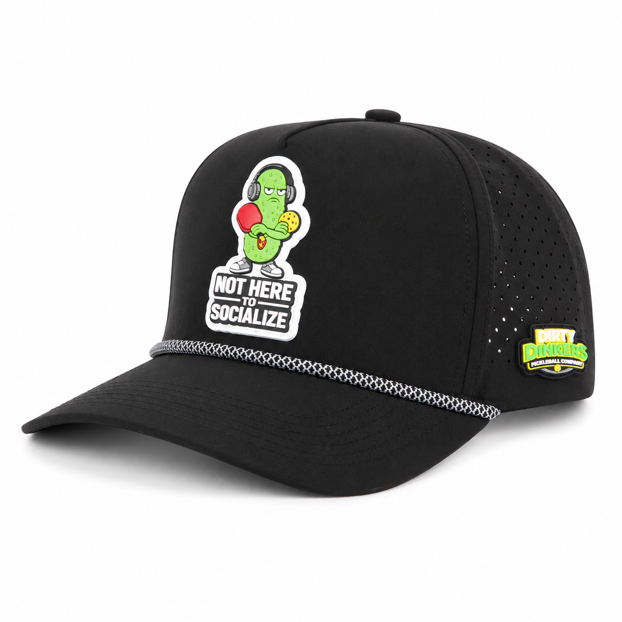 Not Here To Socialize Performance Pickleball Hat