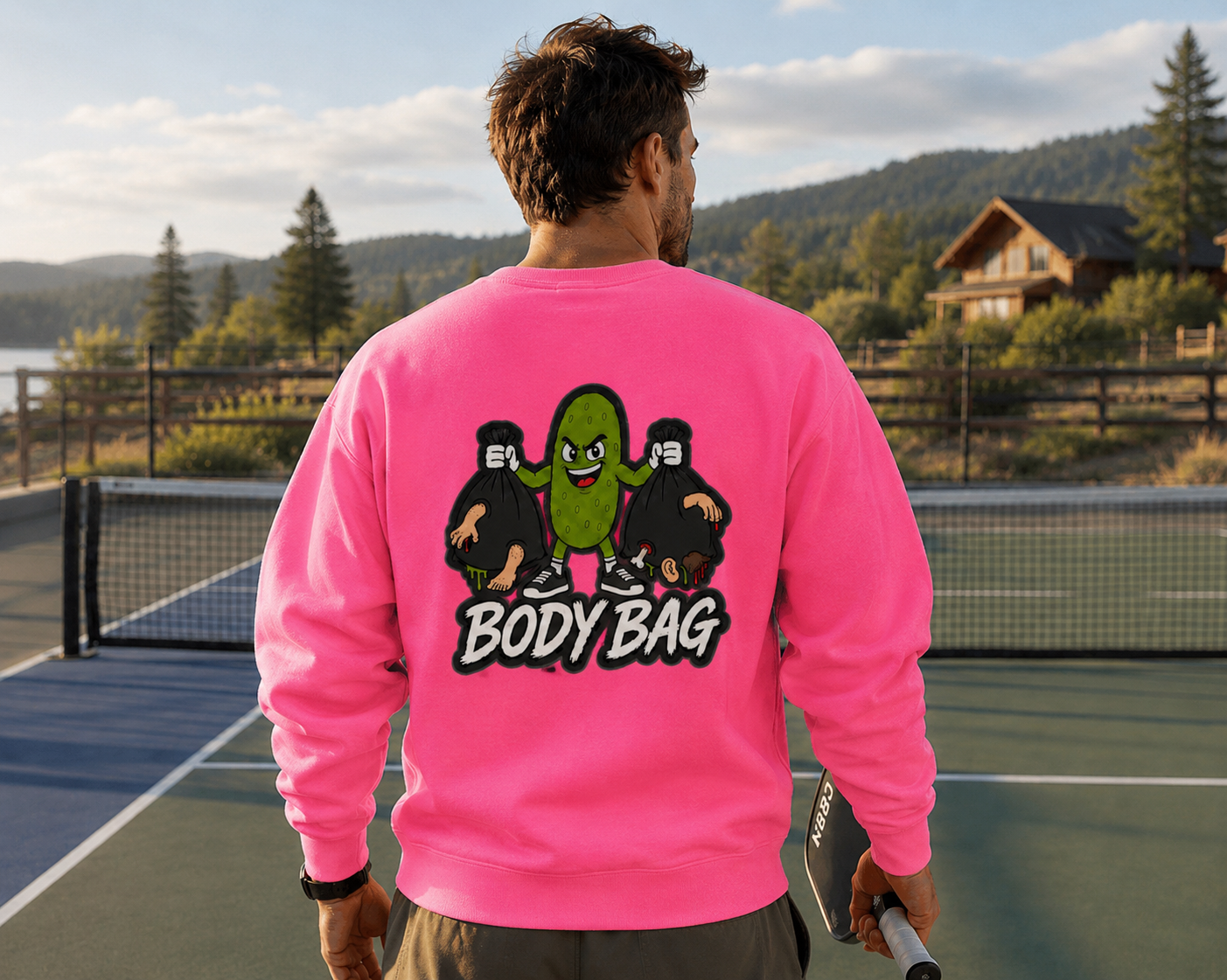 Body Bag Pink Crewneck Sweatshirt