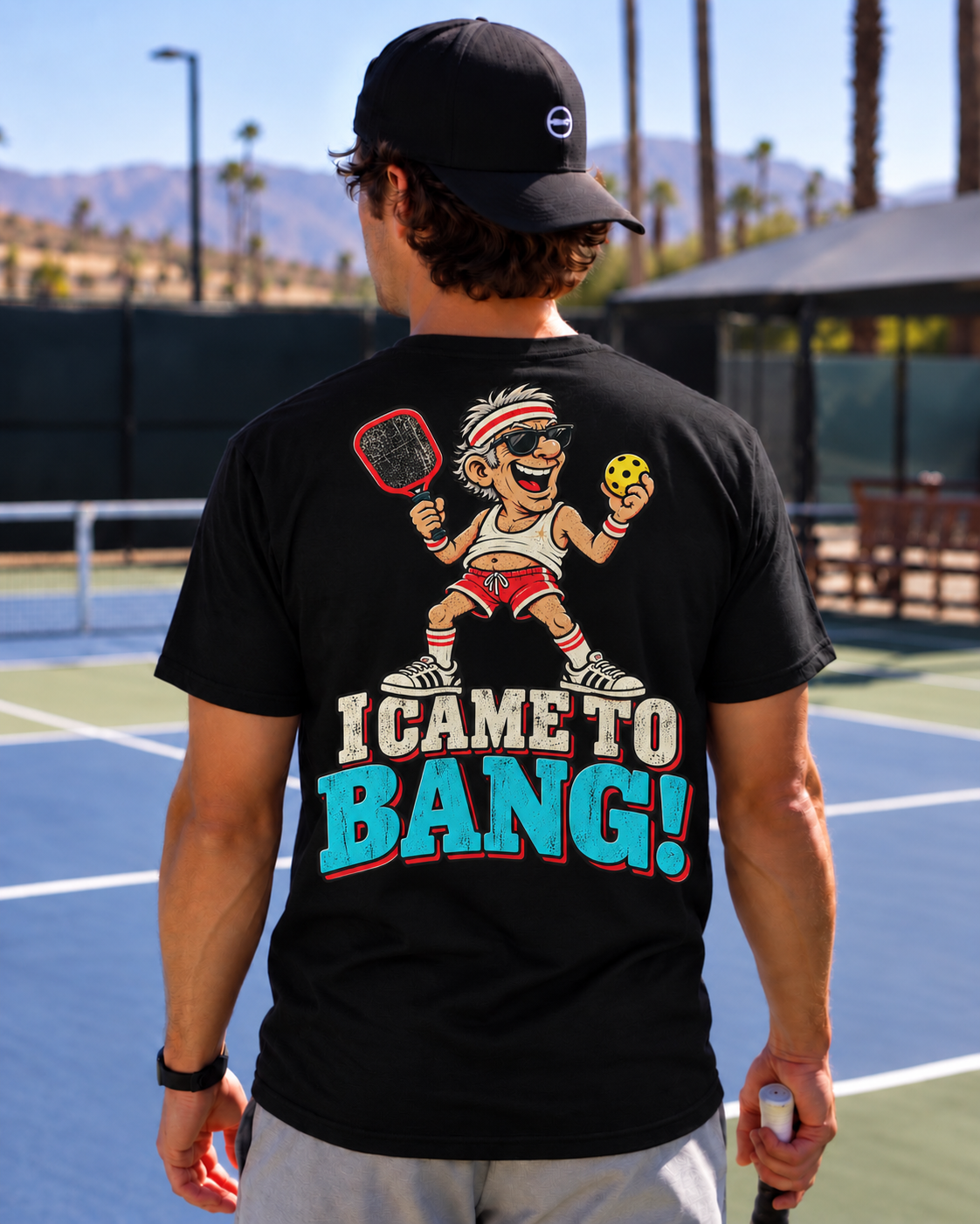 Retro I Came To Bang Performance Tee - Black